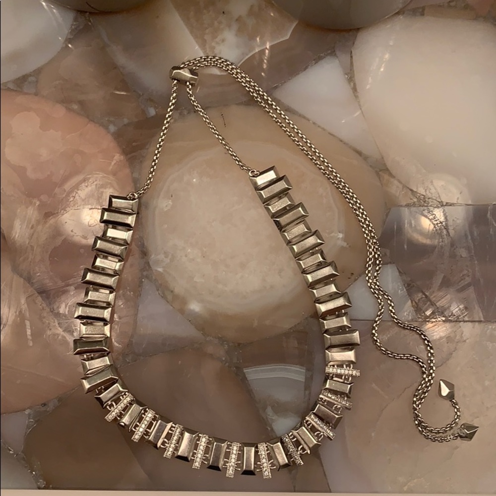 Kendra scott adjustable HARPER silver necklace